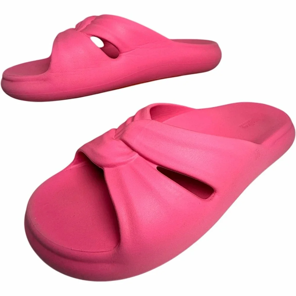 Melissa Free Slide Platform‎ Sandals Pink Jelly Slides Y2K Barbiecore Sz 10